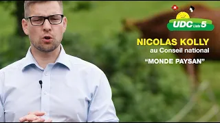 Nicolas Kolly - élections fédérales 2023 - monde paysan